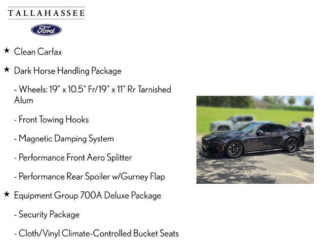 Certified 2024 Ford Mustang Dark Horse w/ Dark Horse Handlin Package RWD image 9