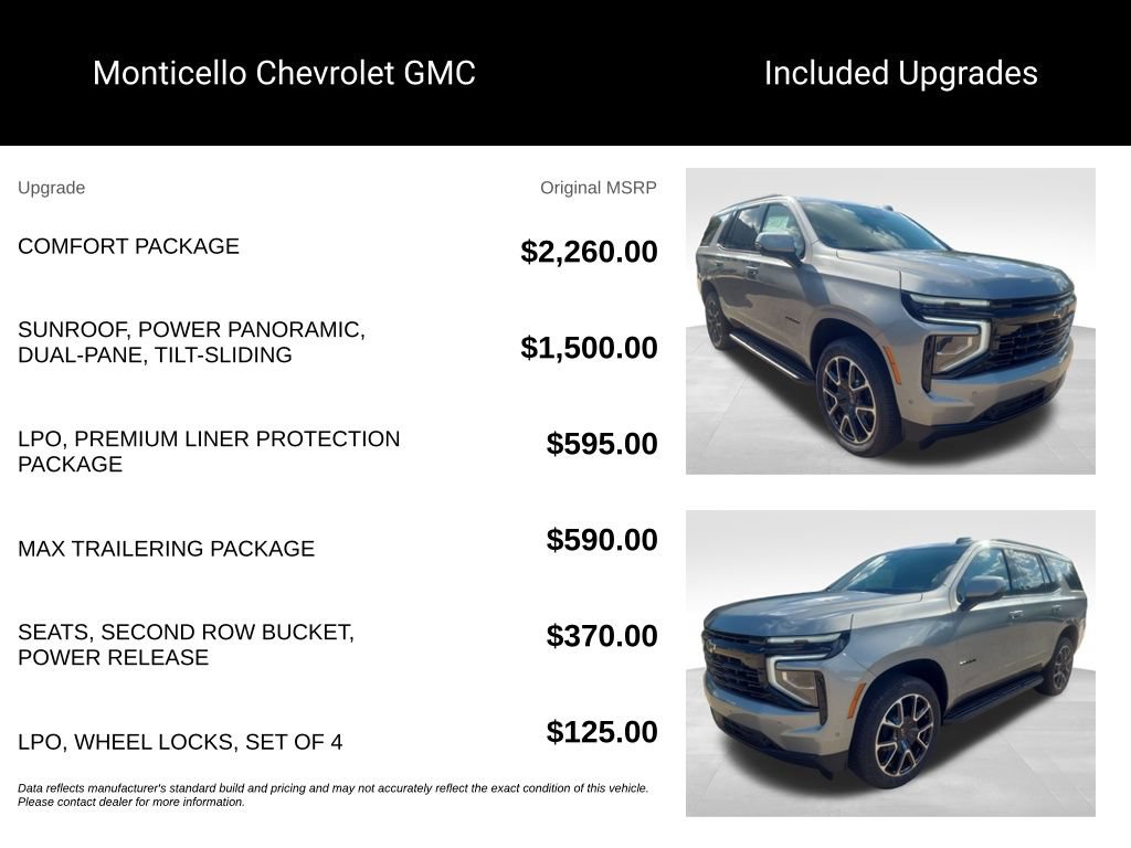 New 2026 Chevrolet Tahoe RST w/ Comfort Package AWD/4WD image 5