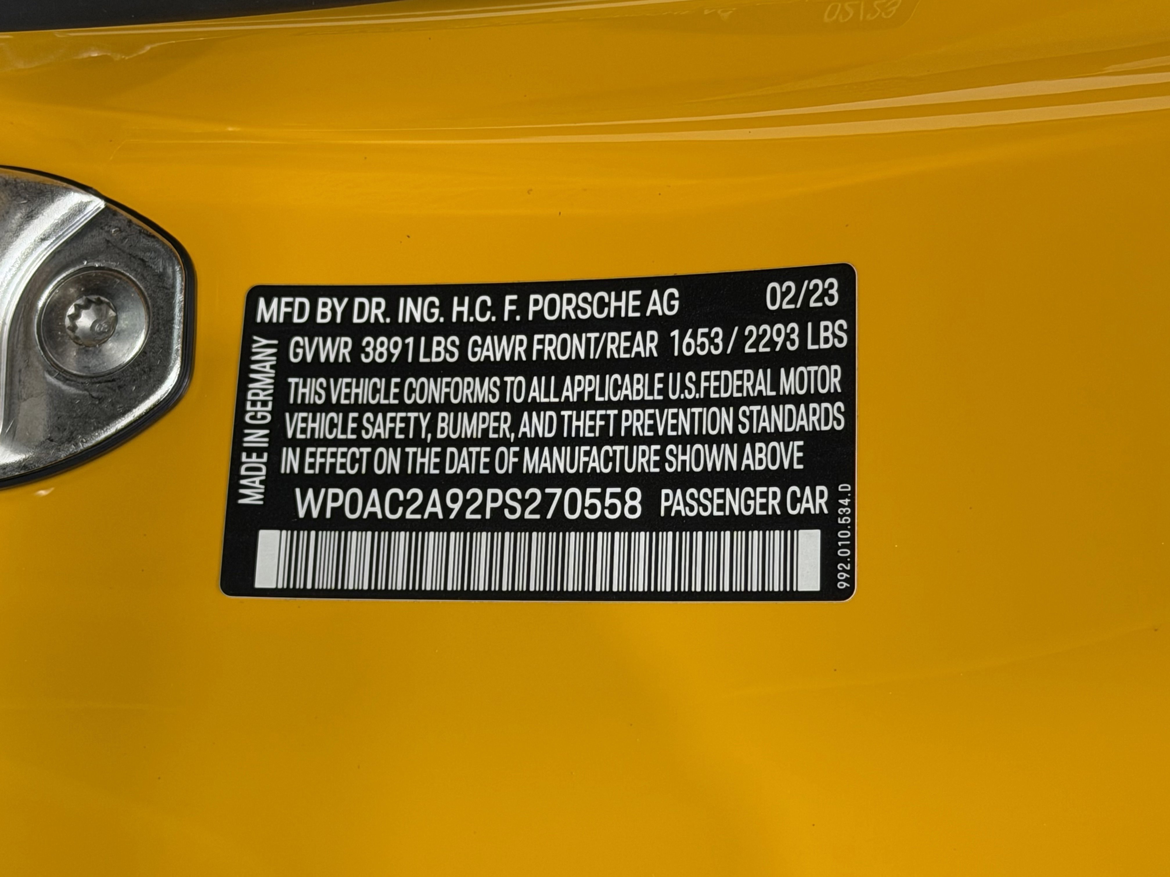 Certified 2023 Porsche 911 GT3 image 63