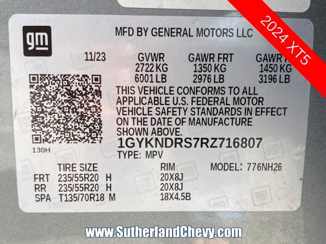 Used 2024 Cadillac XT5 Premium Luxury image 52