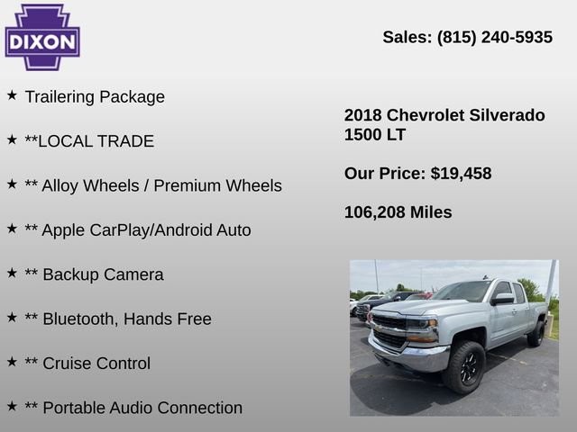 Used 2018 Chevrolet Silverado 1500 LT w/ Trailering Package AWD/4WD image 4