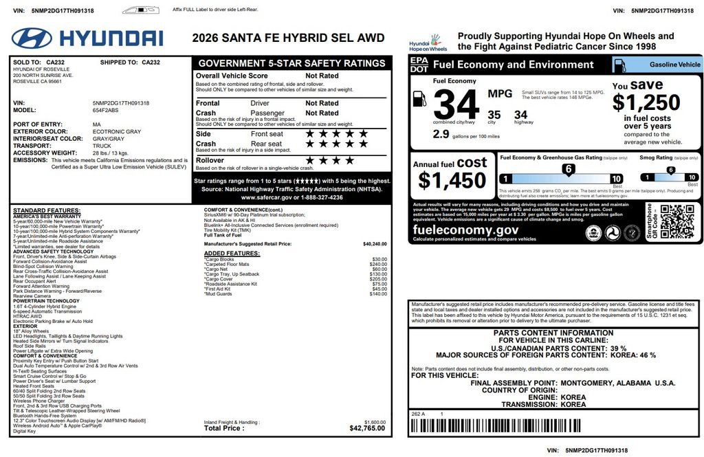 Used 2026 Hyundai Santa Fe SEL image 3