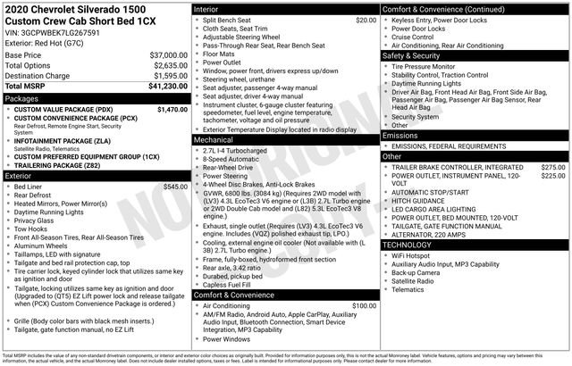 Used 2020 Chevrolet Silverado 1500 Custom w/ Custom Value Package image 15