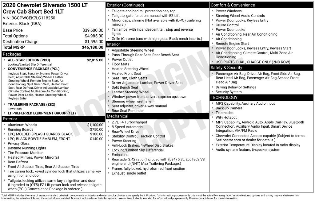 Used 2020 Chevrolet Silverado 1500 LT w/ All-Star Edition RWD image 9