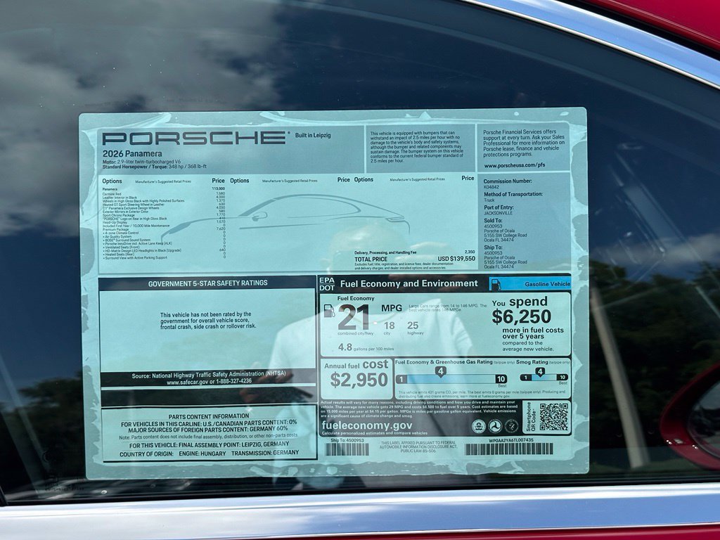 New 2026 Porsche Panamera RWD image 22