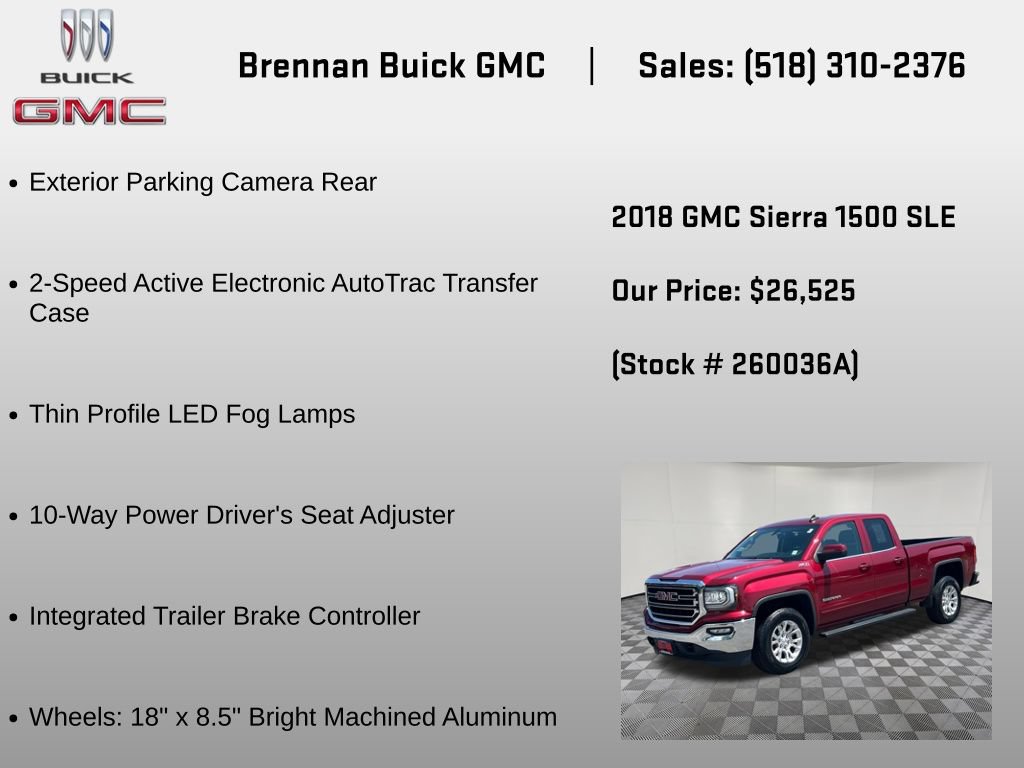 Certified 2018 GMC Sierra 1500 SLE w/ SLE Value Package AWD/4WD image 18