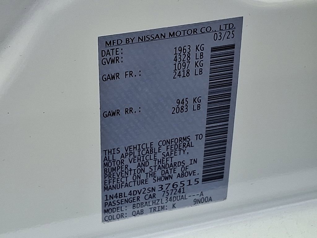 Used 2025 Nissan Altima 2.5 SV w/ SV Special Edition Package image 28