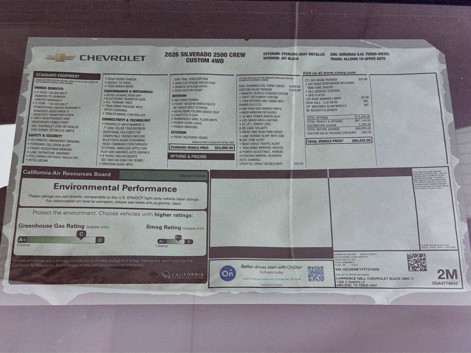 New 2026 Chevrolet Silverado 2500 Custom w/ Custom Value Package AWD/4WD image 20
