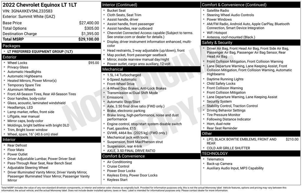 Used 2022 Chevrolet Equinox LT FWD image 16