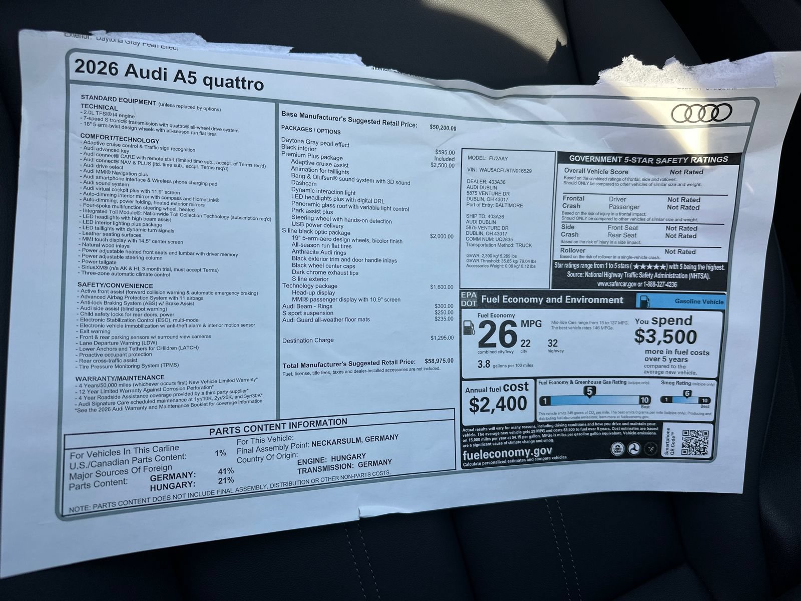 New 2026 Audi A5 2.0T Premium AWD/4WD image 32