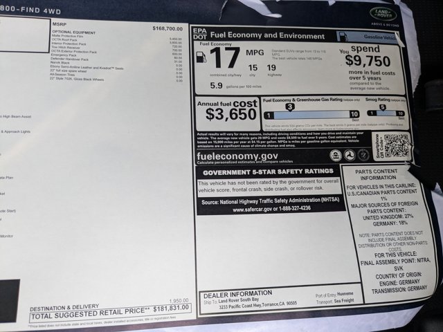 New 2026 Land Rover Defender 110 OCTA AWD/4WD image 20