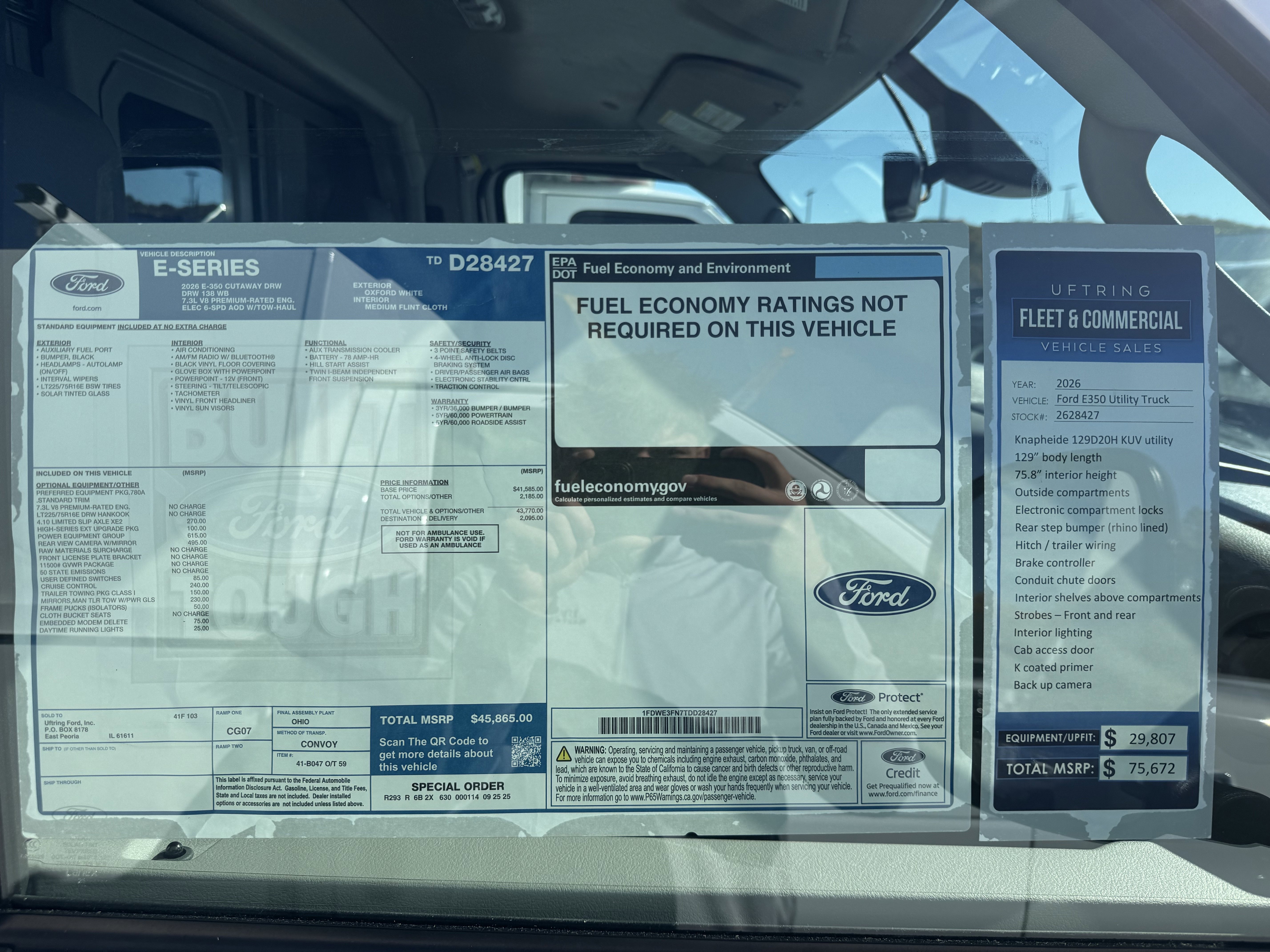 New 2026 Ford E-350 and Econoline 350 Super Duty w/ Power Equipment Group image 16