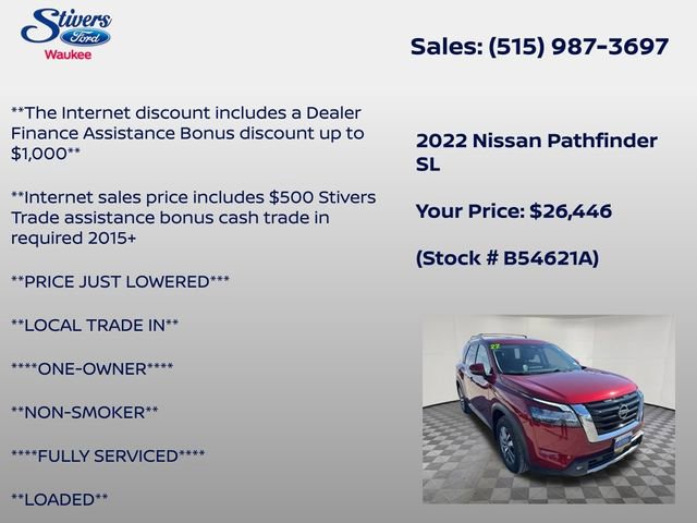 Used 2022 Nissan Pathfinder SL image 7