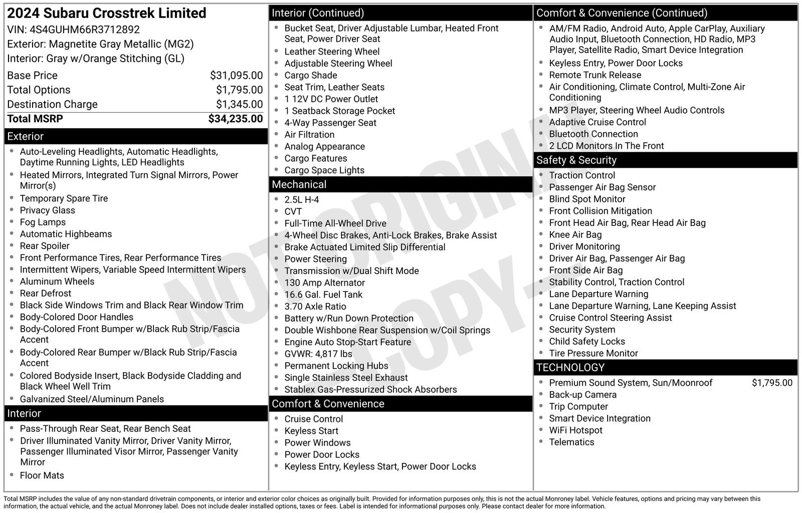 Certified 2024 Subaru Crosstrek 2.5i Limited image 32