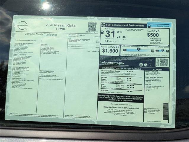 New 2026 Nissan Kicks S image 16