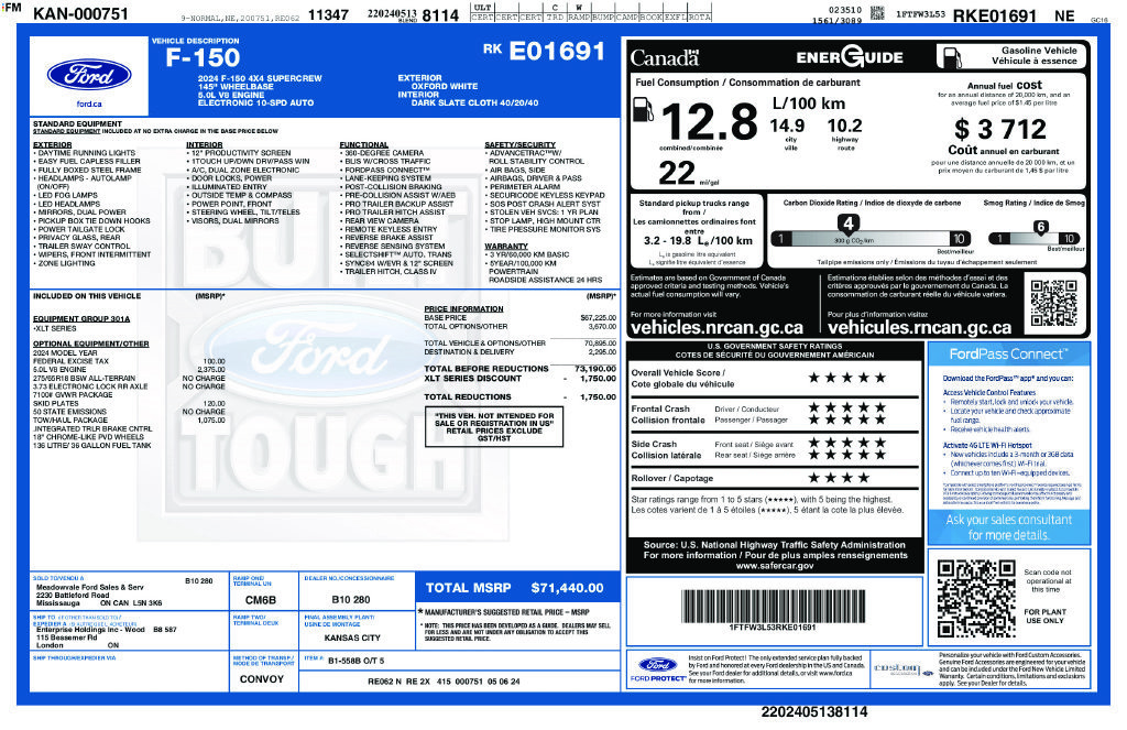 Certified 2024 Ford F150 XLT w/ Tow/Haul Package AWD/4WD image 46