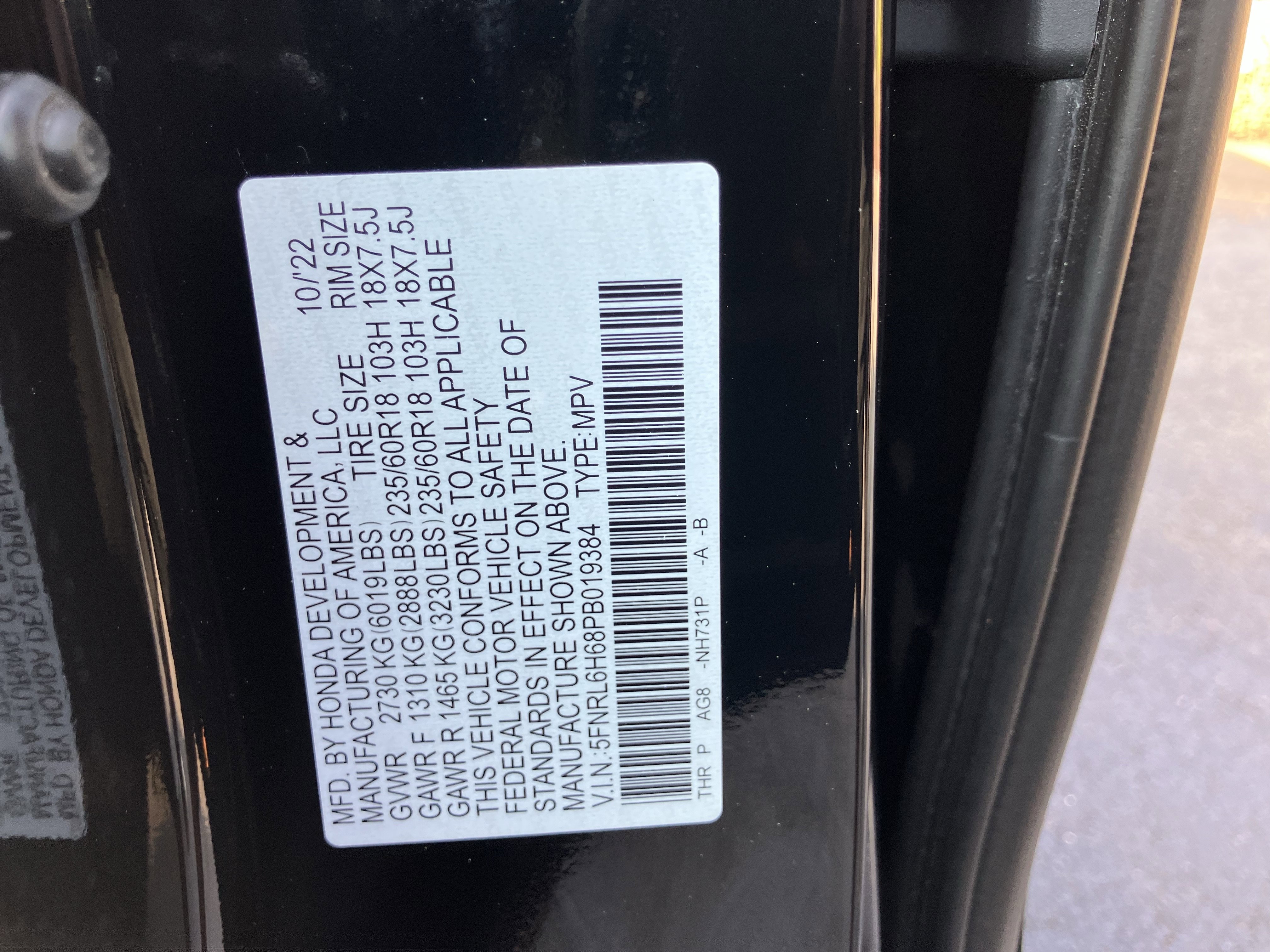 Certified 2023 Honda Odyssey EX-L image 37