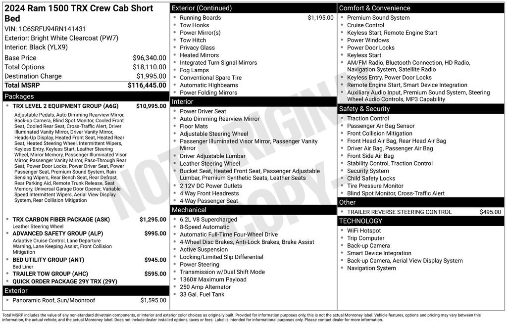 Used 2024 RAM 1500 TRX w/ TRX Level 2 Equipment Group image 25