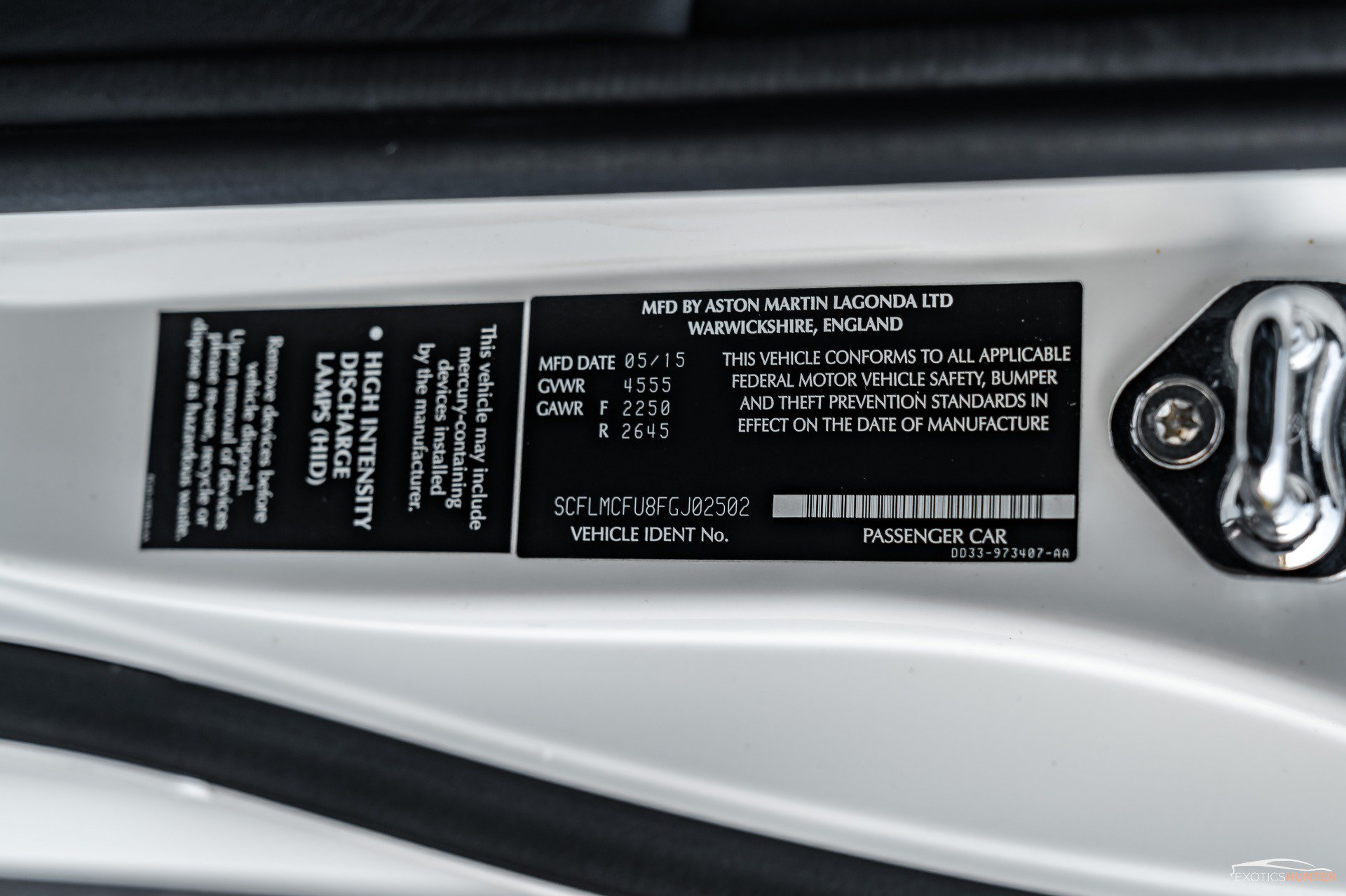 Used 2015 Aston Martin Vanquish Coupe RWD image 46