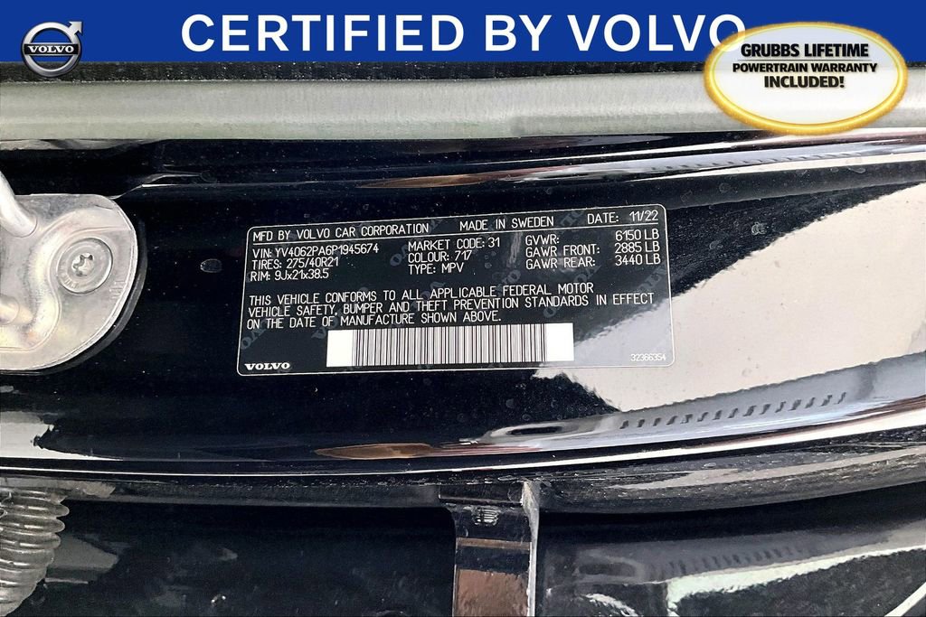 Used 2023 Volvo XC90 B6 Ultimate w/ Protection Package Premier image 42