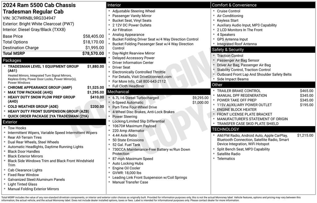 New 2024 RAM 5500 Tradesman image 3