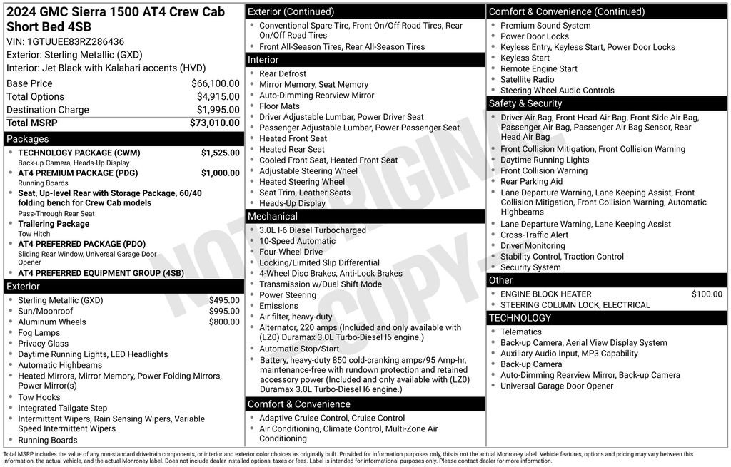 Certified 2024 GMC Sierra 1500 AT4 w/ Technology Package AWD/4WD image 18