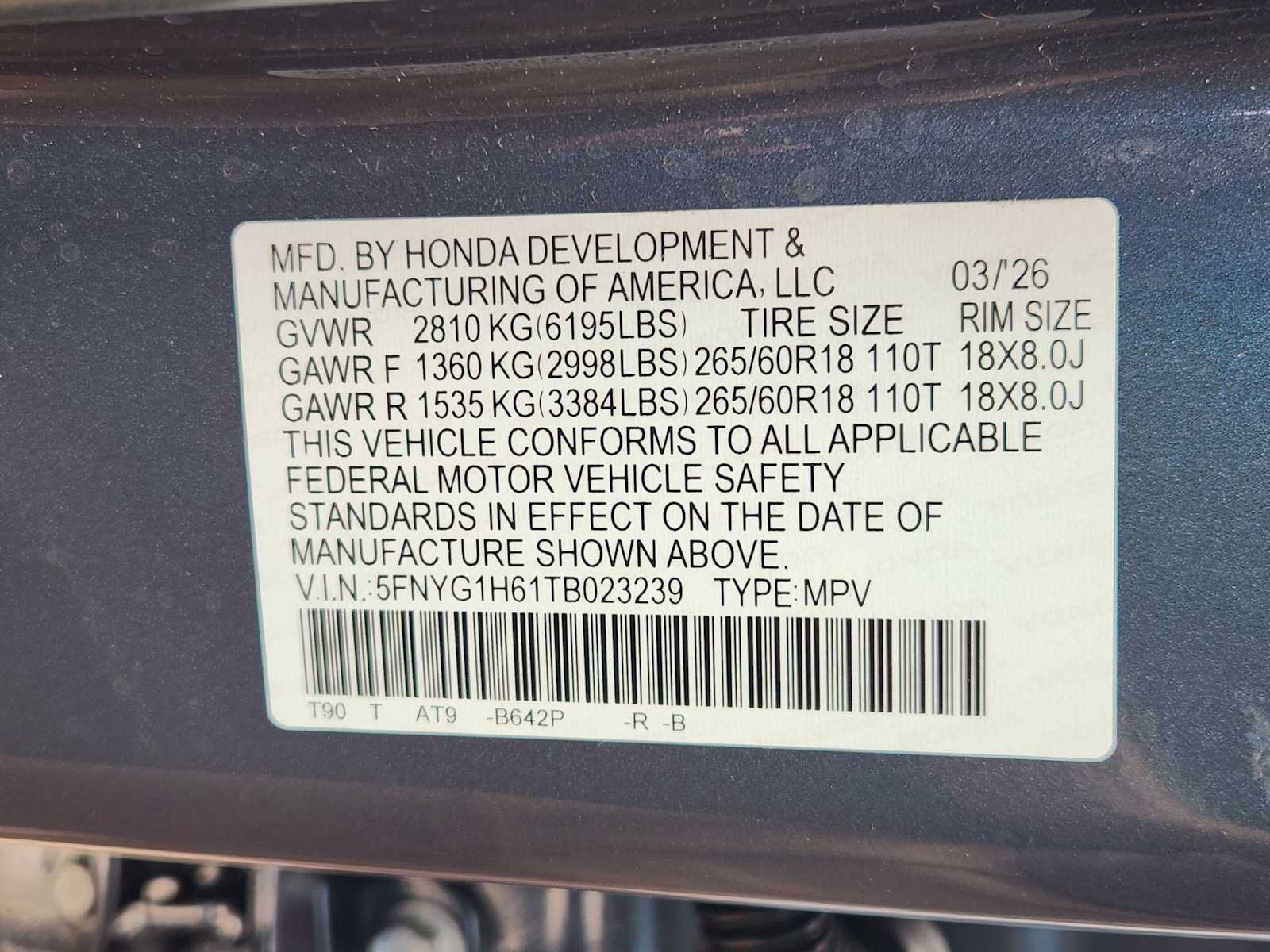 Certified 2026 Honda Pilot TrailSport image 34