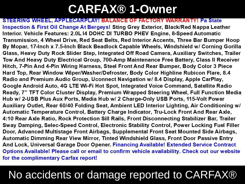 Used 2023 Jeep Wrangler Unlimited Rubicon 4xe AWD/4WD image 2
