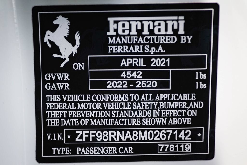 Certified 2021 Ferrari Roma RWD image 51