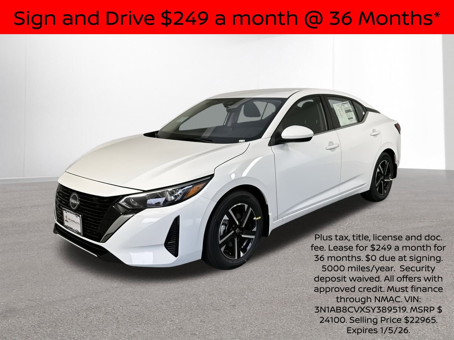 New 2025 Nissan Sentra SV w/ All-Weather Package