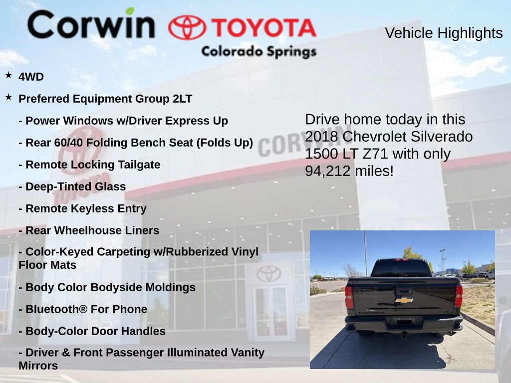 Used 2018 Chevrolet Silverado 1500 LT w/ All Star Edition AWD/4WD image 7