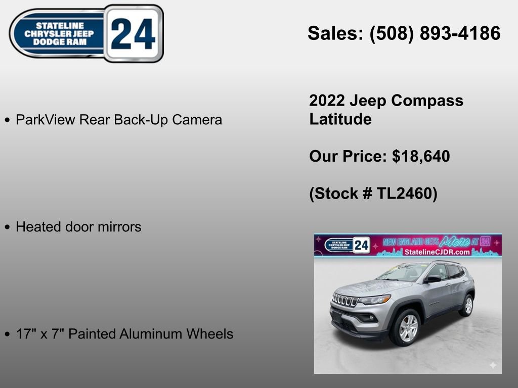 Certified 2022 Jeep Compass Latitude AWD/4WD image 6