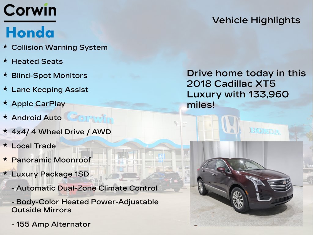 Used 2018 Cadillac XT5 Luxury w/ Driver Awareness Package AWD/4WD image 7