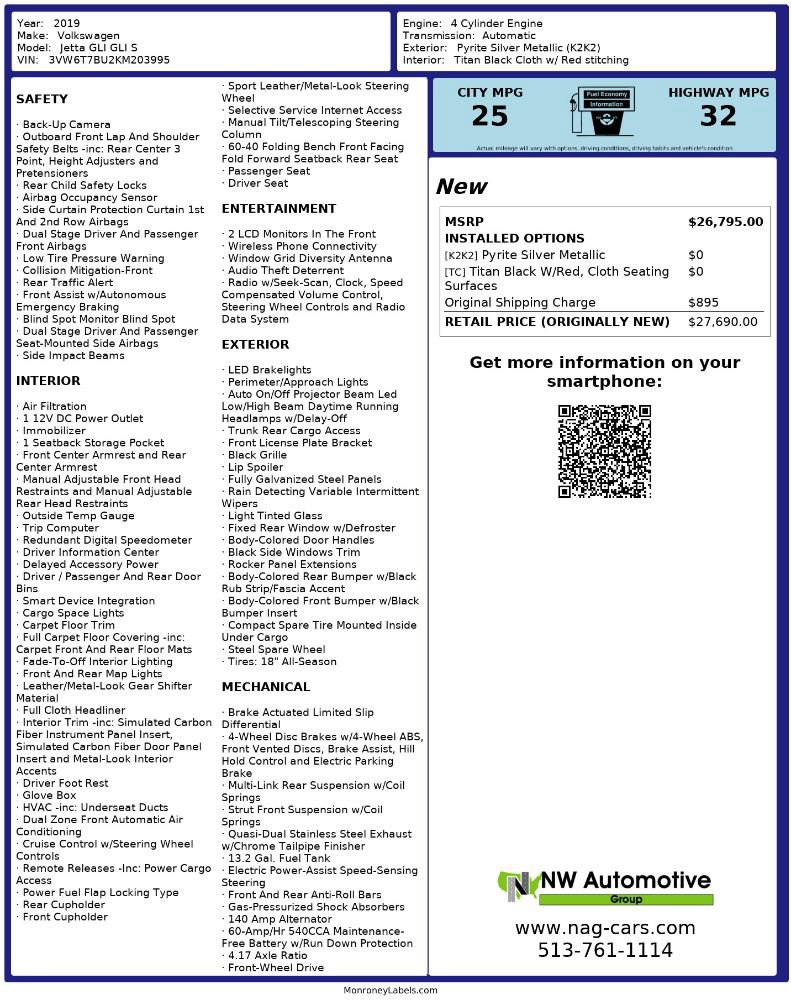 Used 2019 Volkswagen Jetta GLI image 2