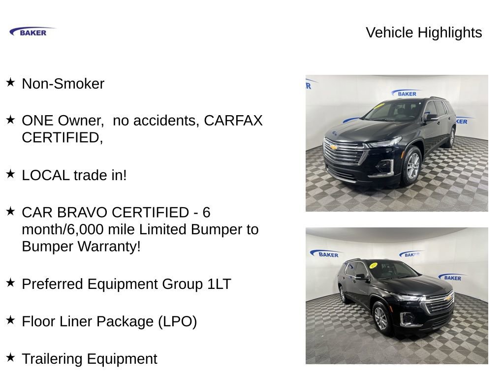 Used 2023 Chevrolet Traverse LT w/ LPO, Floor Liner Package image 4