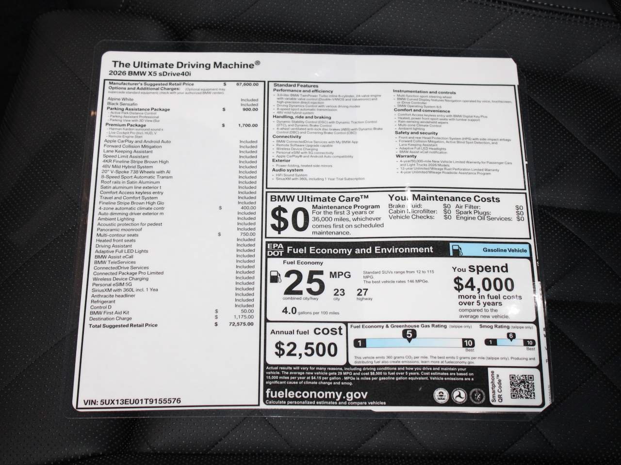 Certified 2026 BMW X5 sDrive40i RWD image 25