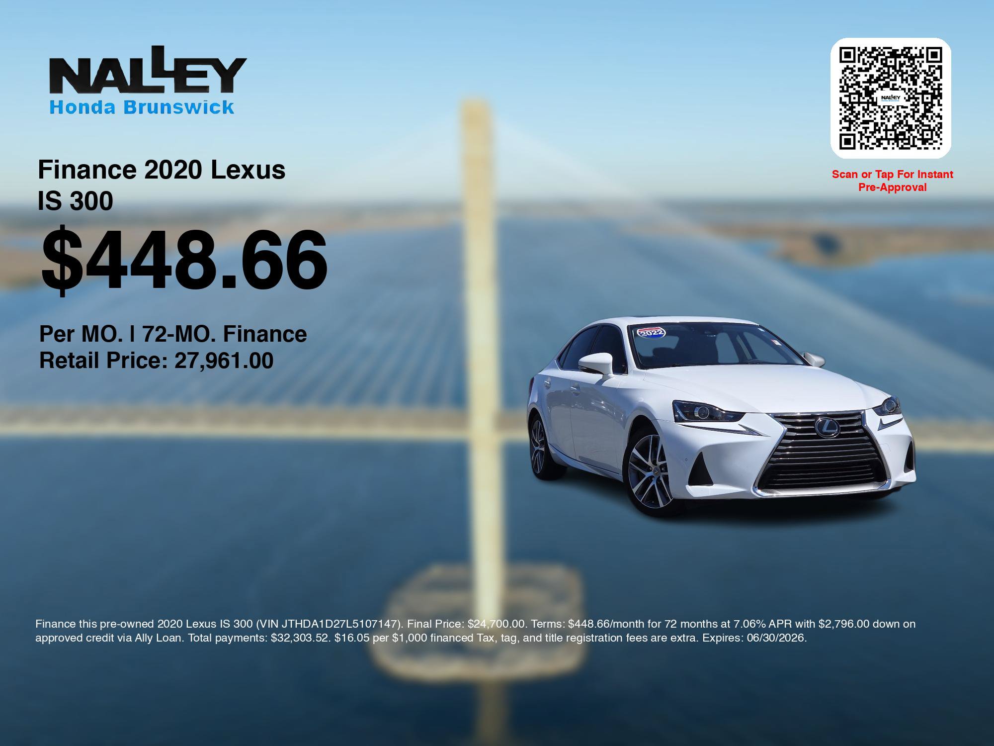 Used 2020 Lexus IS 300 w/ Navigation Package RWD image 3