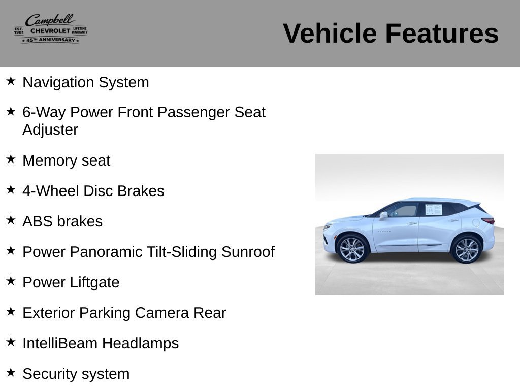 Used 2020 Chevrolet Blazer Premier w/ Driver Confidence II Package AWD/4WD image 16