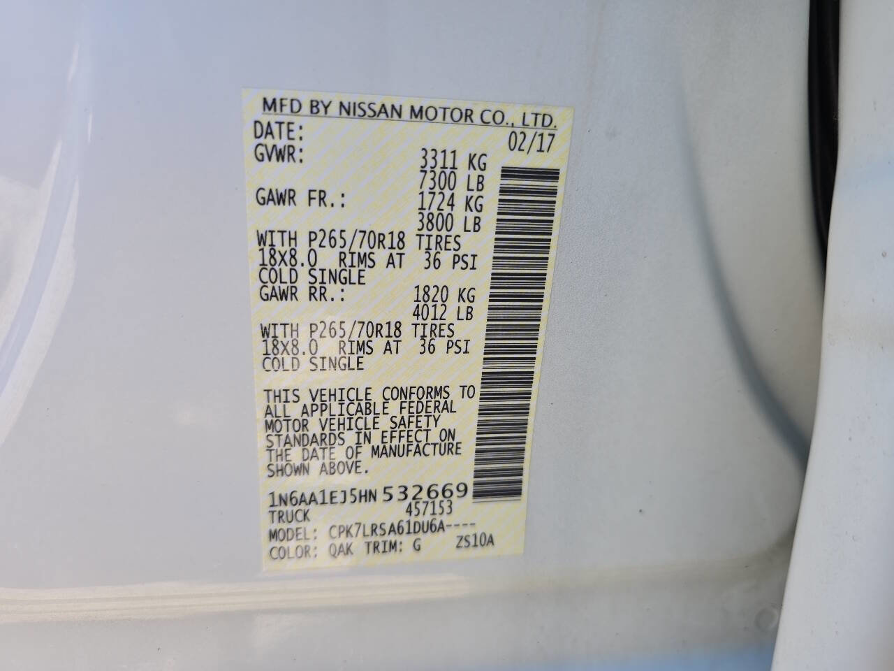 Used 2017 Nissan Titan S image 30