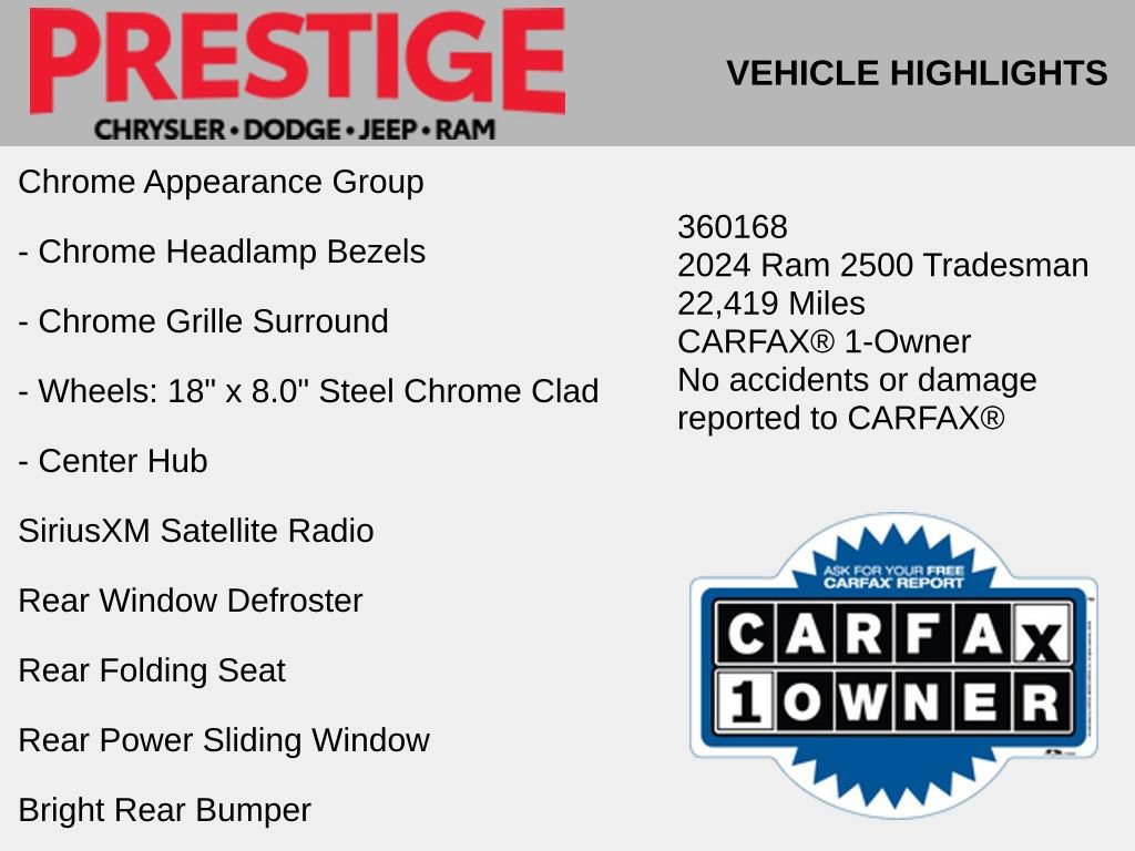 Used 2024 RAM 2500 Tradesman w/ Chrome Appearance Group AWD/4WD image 8