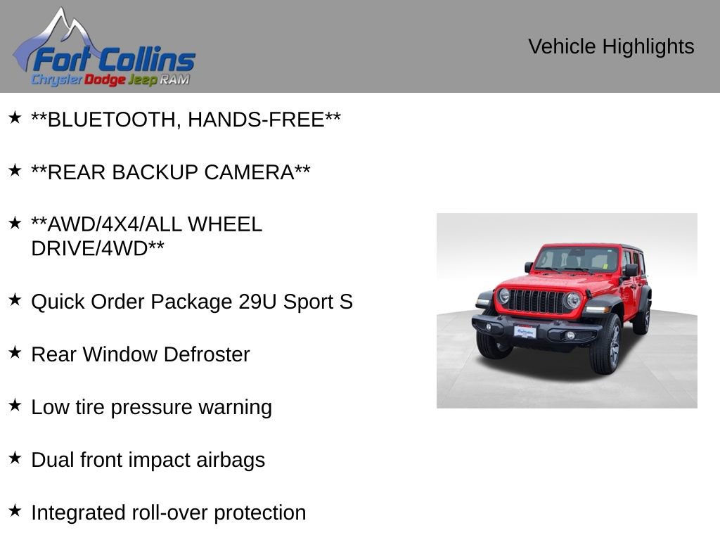 Used 2025 Jeep Wrangler Unlimited Sport S 4xe AWD/4WD image 4