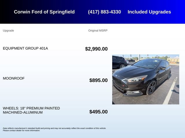 Used 2015 Ford Focus ST w/ Equipment Group 401A FWD image 5