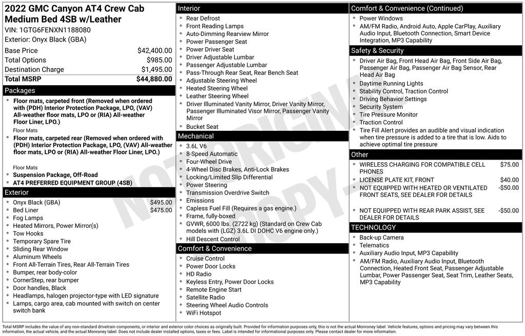 Used 2022 GMC Canyon AT4 AWD/4WD image 13