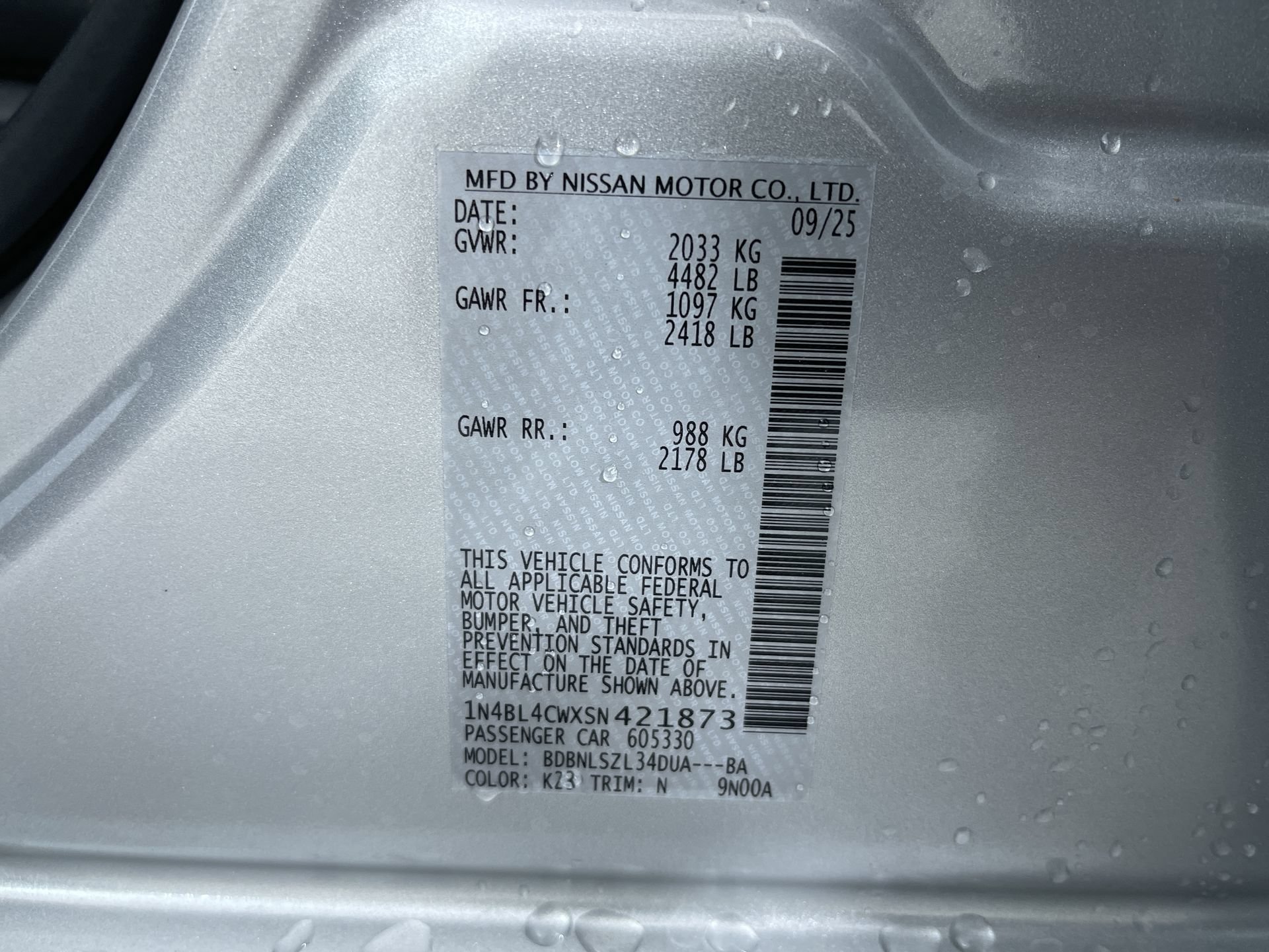 Certified 2025 Nissan Altima 2.5 SR AWD/4WD image 12