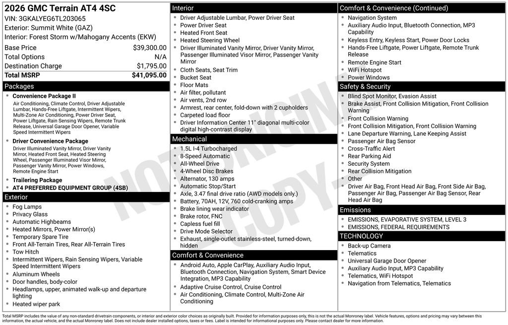 New 2026 GMC Terrain AT4 image 4