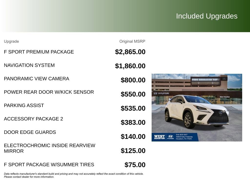 Used 2019 Lexus NX 300 F Sport w/ F Sport Premium Package image 9