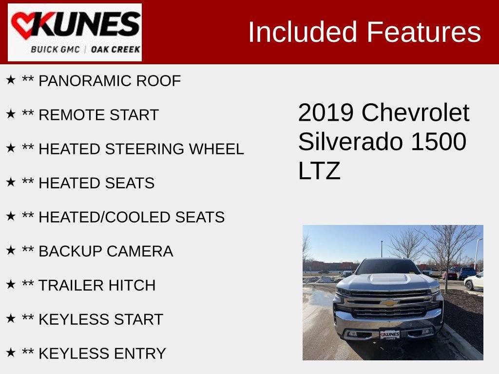 Used 2019 Chevrolet Silverado 1500 LTZ w/ LTZ Premium Package image 2