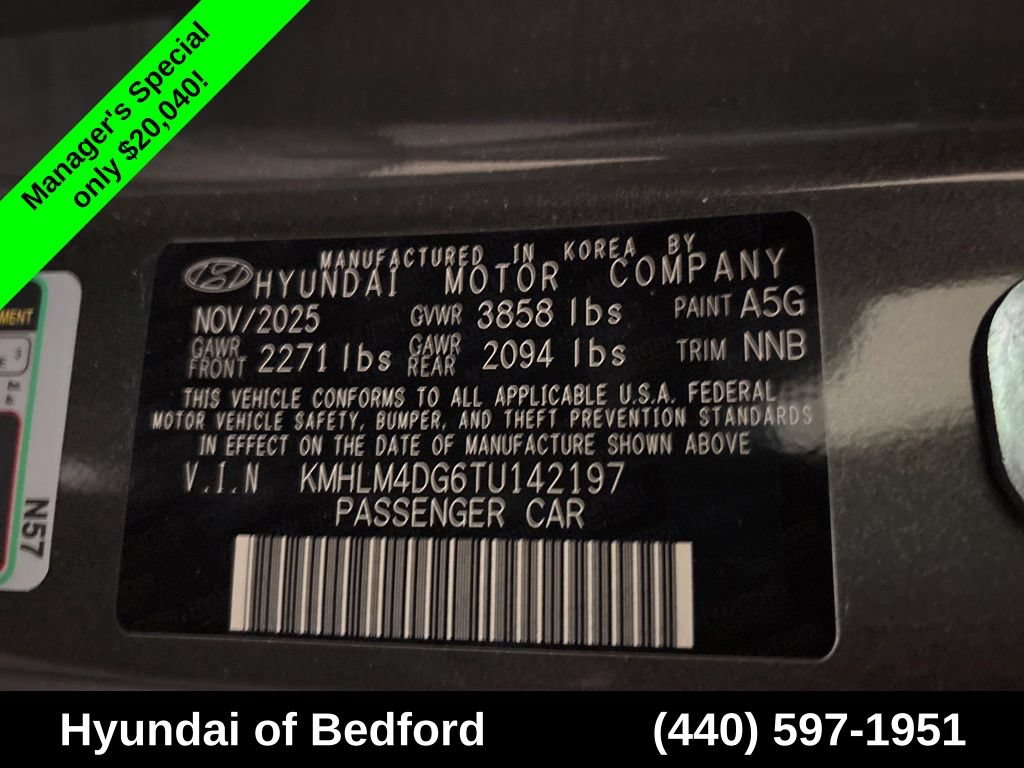 Certified 2026 Hyundai Elantra Sport FWD image 14