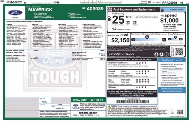 Used 2024 Ford Maverick Lariat AWD/4WD image 2