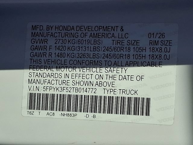 Used 2026 Honda Ridgeline RTL image 29